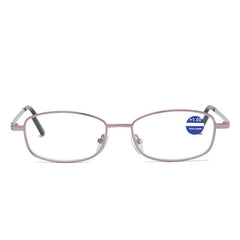 Metal Round Frame Reading Glasses Light Blocking Lens Unisex