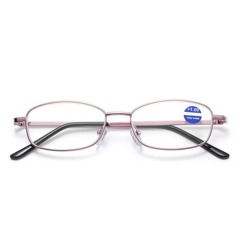 Metal Round Frame Reading Glasses Light Blocking Lens Unisex