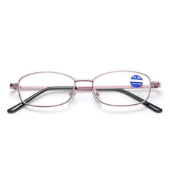 Metal Round Frame Reading Glasses Light Blocking Lens Unisex