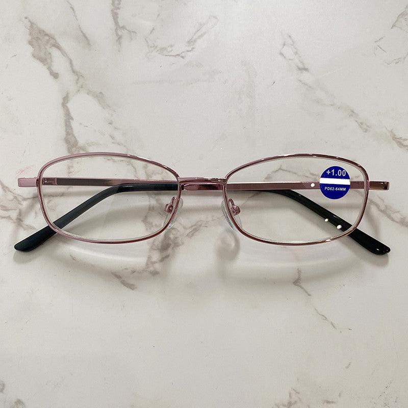 Metal Round Frame Reading Glasses Light Blocking Lens Unisex