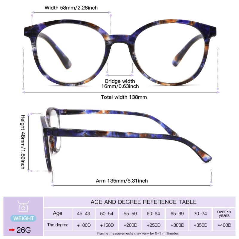 1 Pc Spring Hinge Stylish Reader Glasses For Men And Women