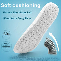 High Elastic 4D Unisex Sport Insoles - Shock Absorbing, Comfortable, Breathable