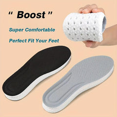 High Elastic 4D Unisex Sport Insoles - Shock Absorbing, Comfortable, Breathable