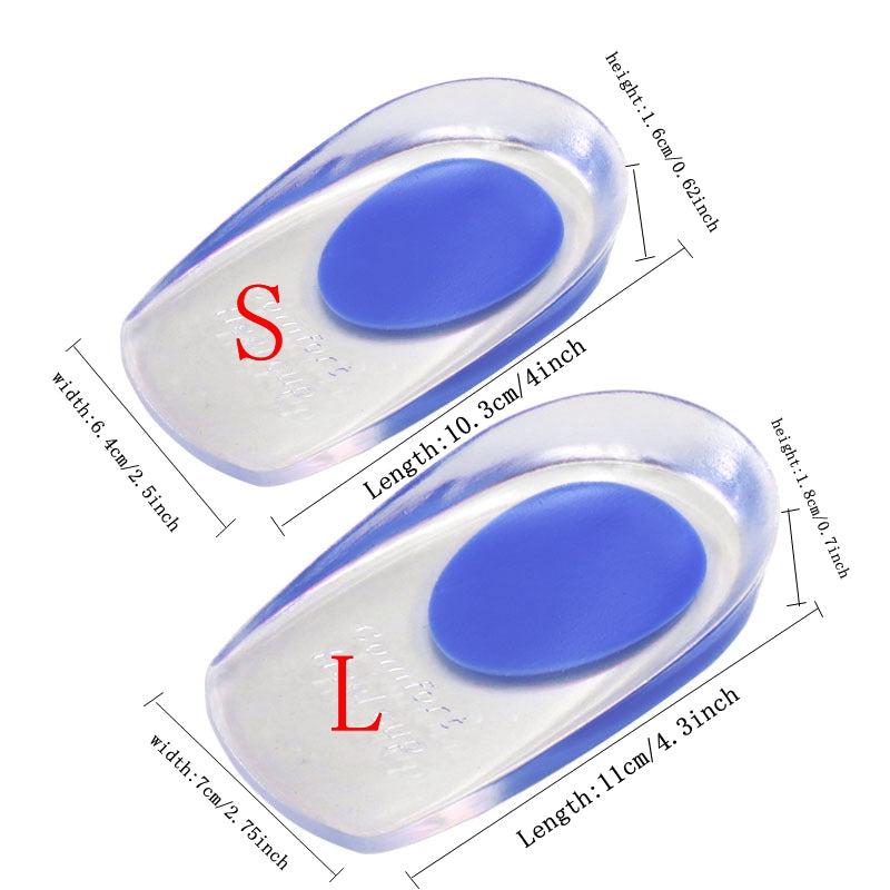 Soft Silicone Gel Heel Insoles Foot Care For Heel Spurs Massager Shoe Pads
