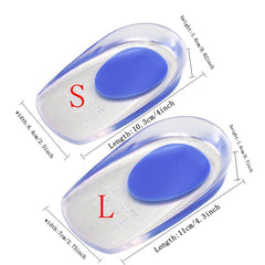 Soft Silicone Gel Heel Insoles Foot Care For Heel Spurs Massager Shoe Pads
