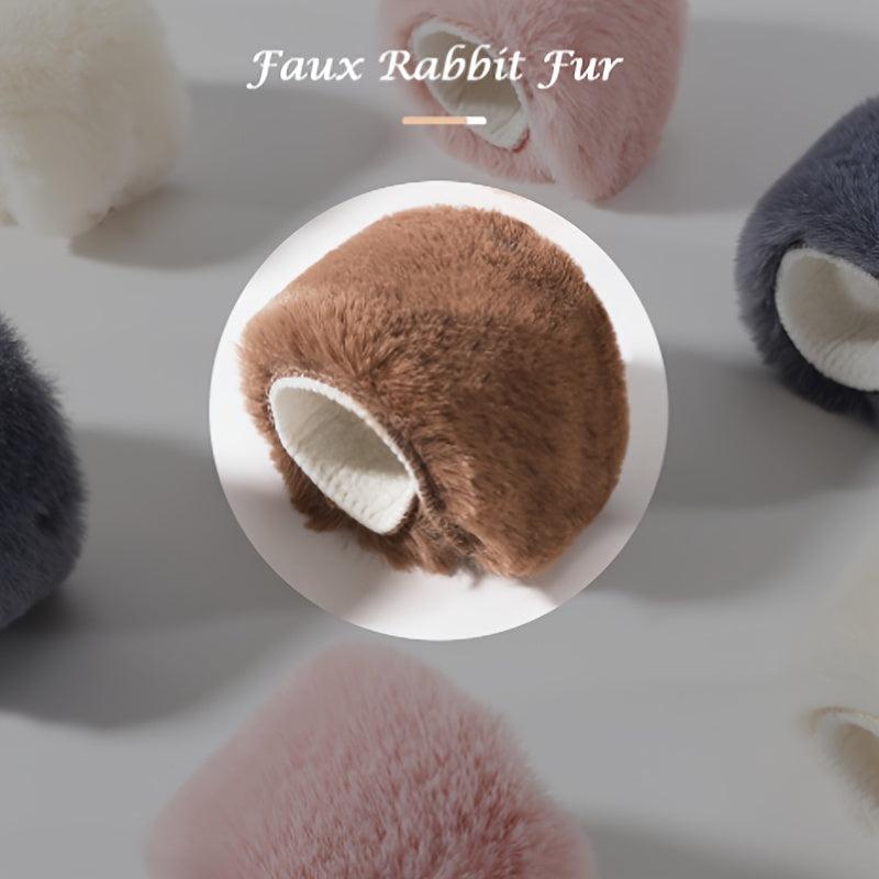 Fluffy Self Heated Thermal Insoles Thicken Rabbit Fur Soft & Comfy Sport Insoles