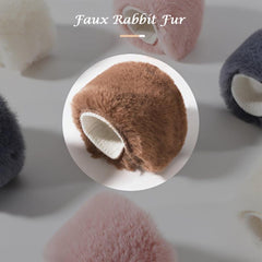 Fluffy Self Heated Thermal Insoles Thicken Rabbit Fur Soft & Comfy Sport Insoles