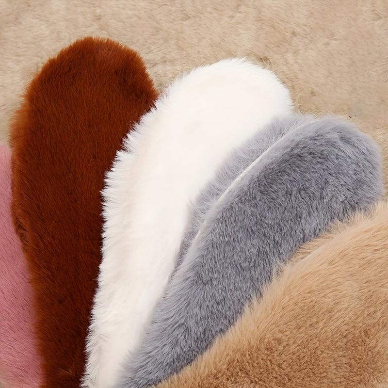 Fluffy Self Heated Thermal Insoles Thicken Rabbit Fur Soft & Comfy Sport Insoles