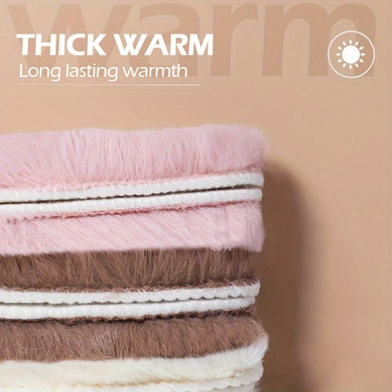 Fluffy Self Heated Thermal Insoles Thicken Rabbit Fur Soft & Comfy Sport Insoles
