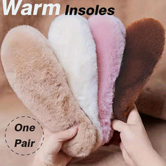 Fluffy Self Heated Thermal Insoles Thicken Rabbit Fur Soft & Comfy Sport Insoles