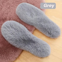 Fluffy Self Heated Thermal Insoles Thicken Rabbit Fur Soft & Comfy Sport Insoles