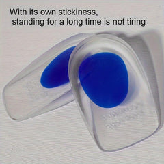 Silicone Heel Pads for Men and Women - Shock-absorbing Inner Heightening Insoles