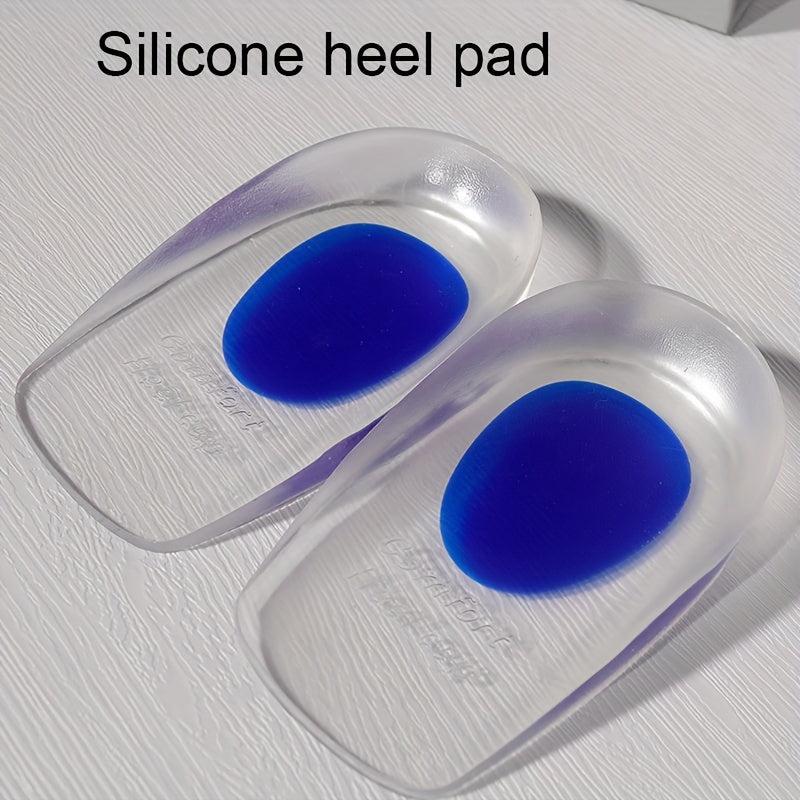 Silicone Heel Pads for Men and Women - Shock-absorbing Inner Heightening Insoles