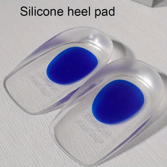 Silicone Heel Pads for Men and Women - Shock-absorbing Inner Heightening Insoles