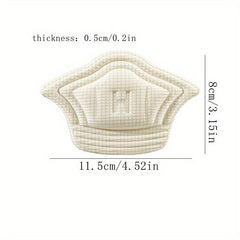 6pcs Sports Shoe Heel Stickers Anti-wear Self-adhesive Shrinkable Code Thickened