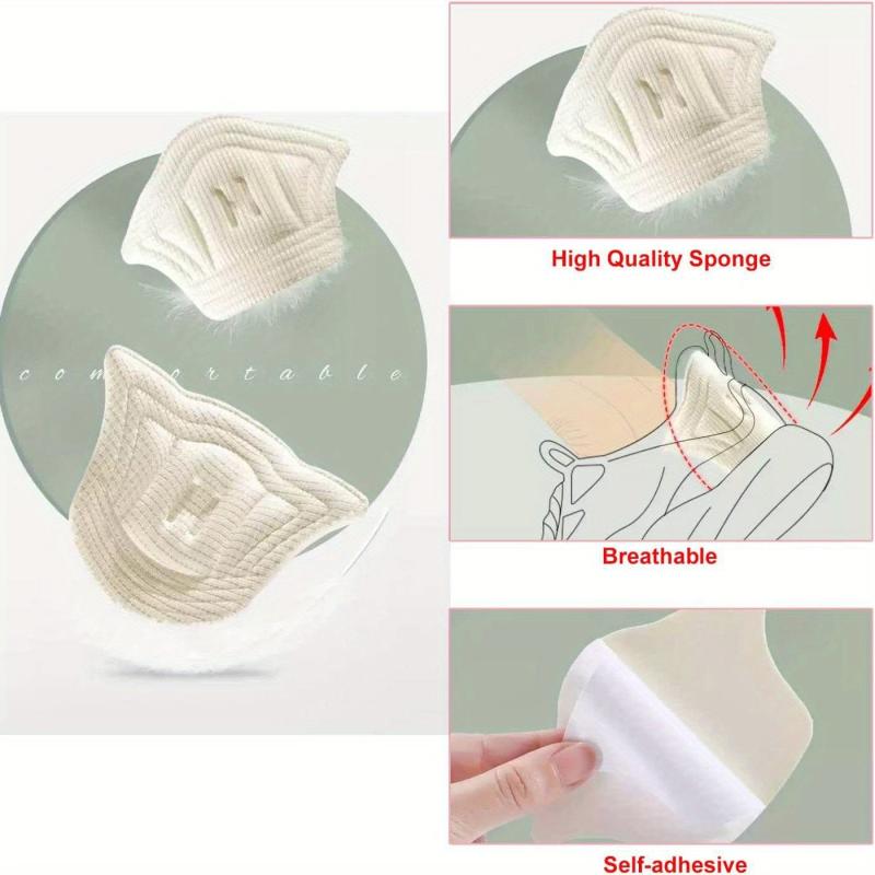 6pcs Sports Shoe Heel Stickers Anti-wear Self-adhesive Shrinkable Code Thickened