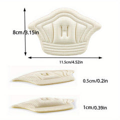 6pcs Sports Shoe Heel Stickers Anti-wear Self-adhesive Shrinkable Code Thickened