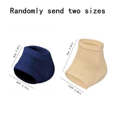 Gel Silicone Heel Protector Sleeve Heel Pads Plantar Fasciitis Support Socks