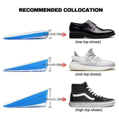 Gel Height Increase Insoles Heel Cushion Pads Height Lift Shoes Inserts