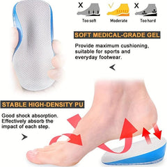 Gel Height Increase Insoles Heel Cushion Pads Height Lift Shoes Inserts