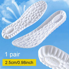 Height Increasing Insoles Soft Sole Sweat/Odor Absorbing Men's Sports Inner Sole