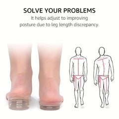 Adjustable 5 Layer Height Increase Insoles Gel Heel Lift Inserts