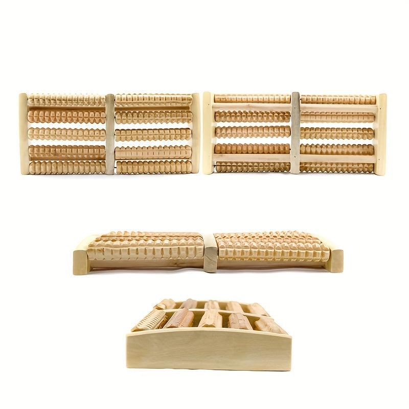 Wooden Foot Massager Roller for Plantar Fasciitis Heel Arch Pain Relief
