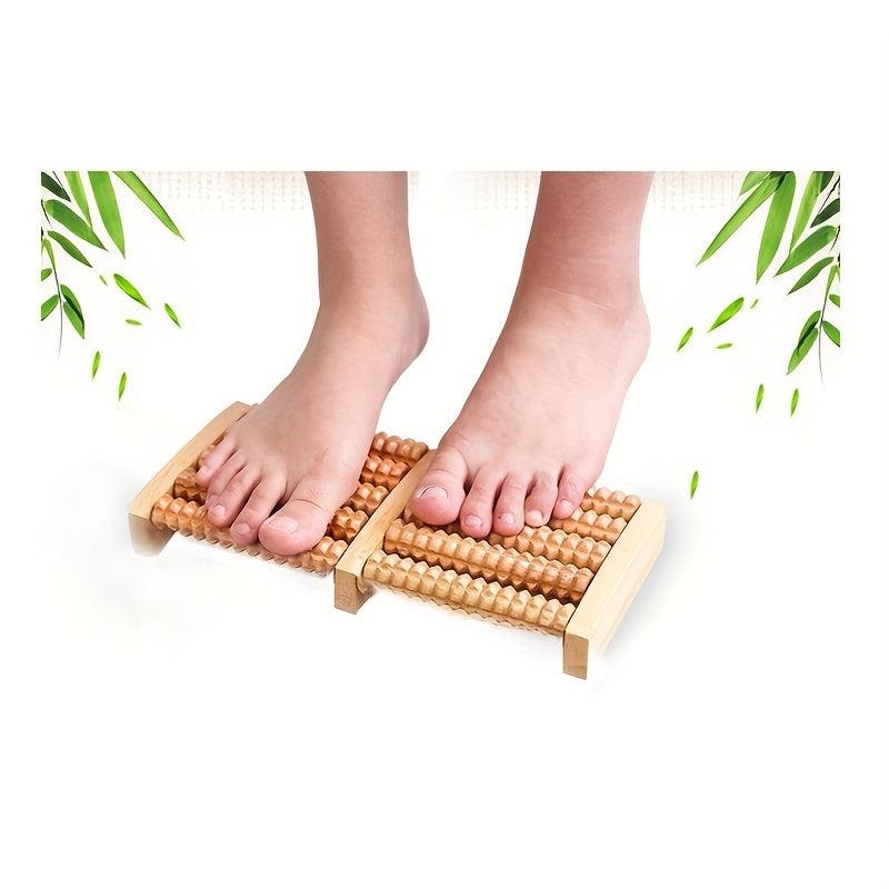 Wooden Foot Massager Roller for Plantar Fasciitis Heel Arch Pain Relief