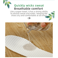 5 Pairs Disposable Insoles Thin Breathable Deodorant Sweat Absorption Shoe Pads