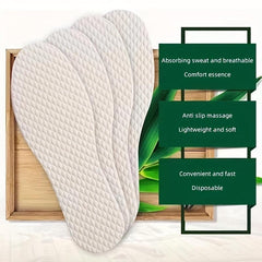 5 Pairs Disposable Insoles Thin Breathable Deodorant Sweat Absorption Shoe Pads