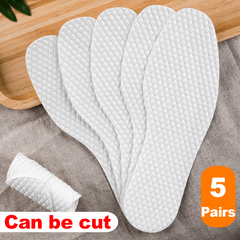 5 Pairs Disposable Insoles Thin Breathable Deodorant Sweat Absorption Shoe Pads