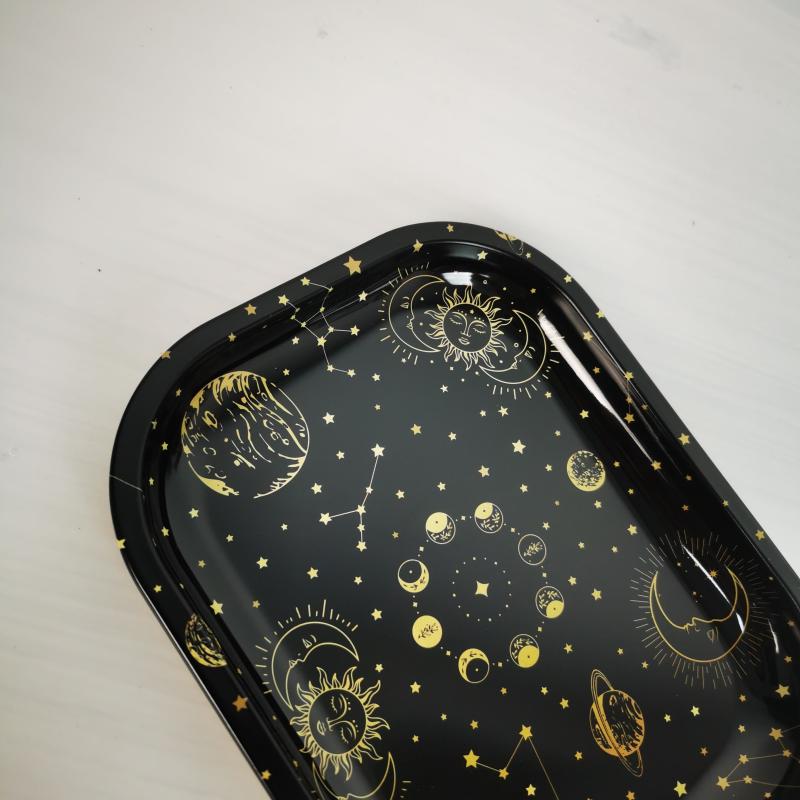 2pcs Creative Pattern Rolling Tray Wake Up Tray Chrismas Ha