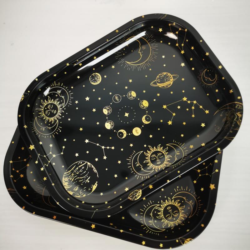 2pcs Creative Pattern Rolling Tray Wake Up Tray Chrismas Ha