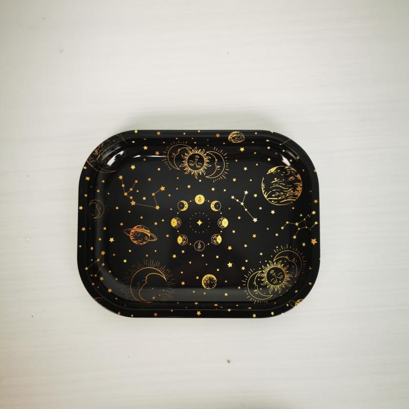 2pcs Creative Pattern Rolling Tray Wake Up Tray Chrismas Ha