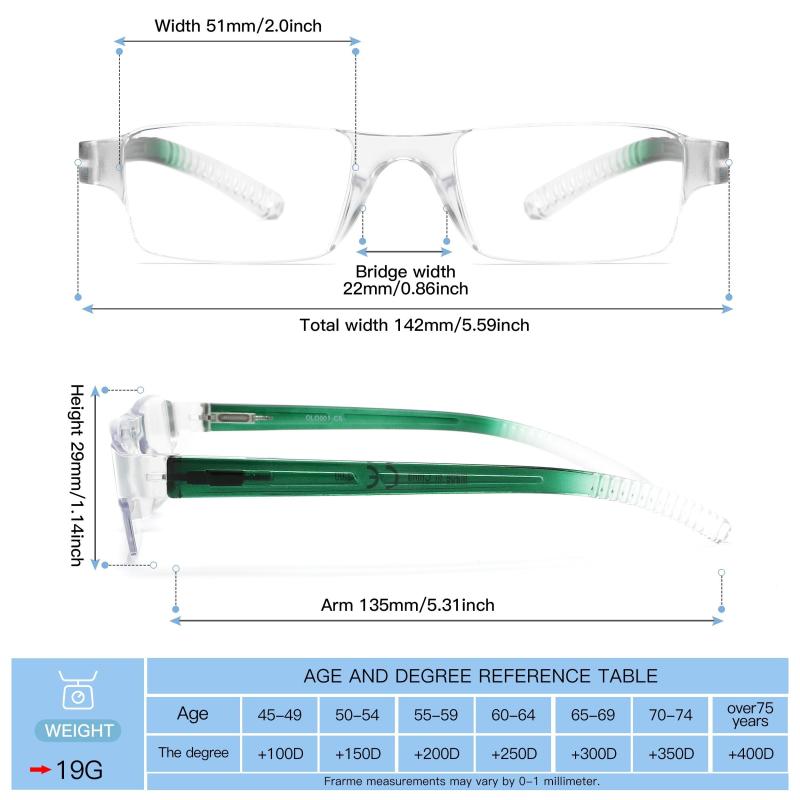 Light Blocking Computer Glasses Rectangle Eyewear Frame
