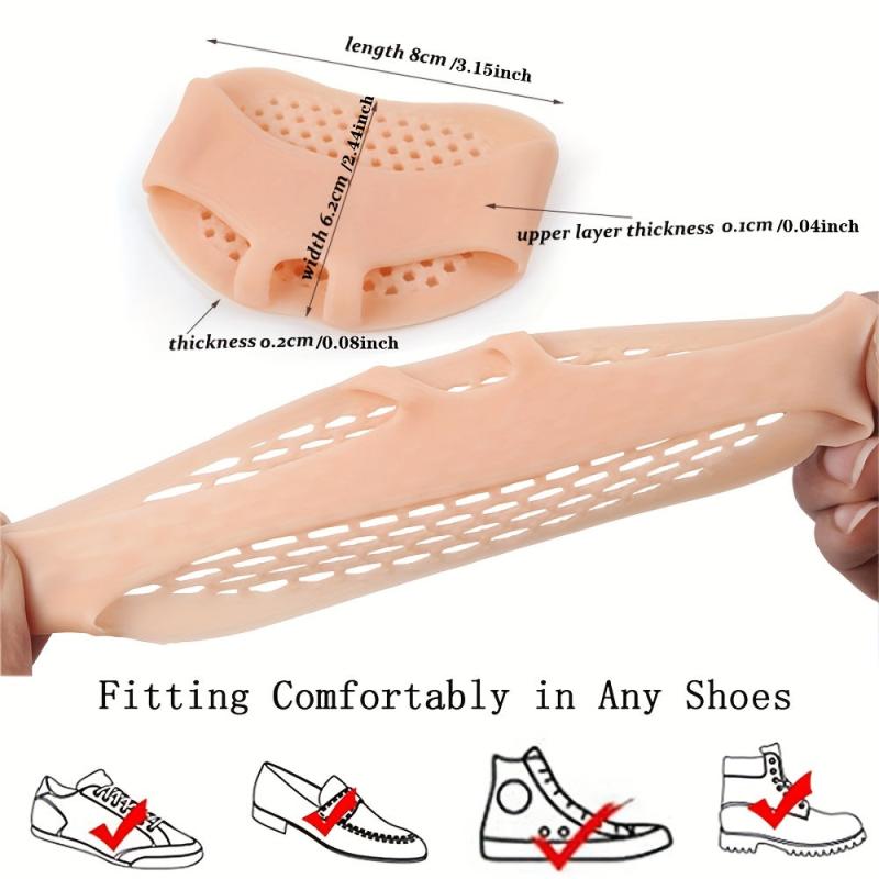2pcs Silicone Metatarsal Pads Toe Separator Forefoot Socks Foot Care Tool
