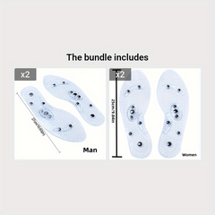 Acupressure Magnetic Massage Insoles Men Women Foot Massager Shoe Pad