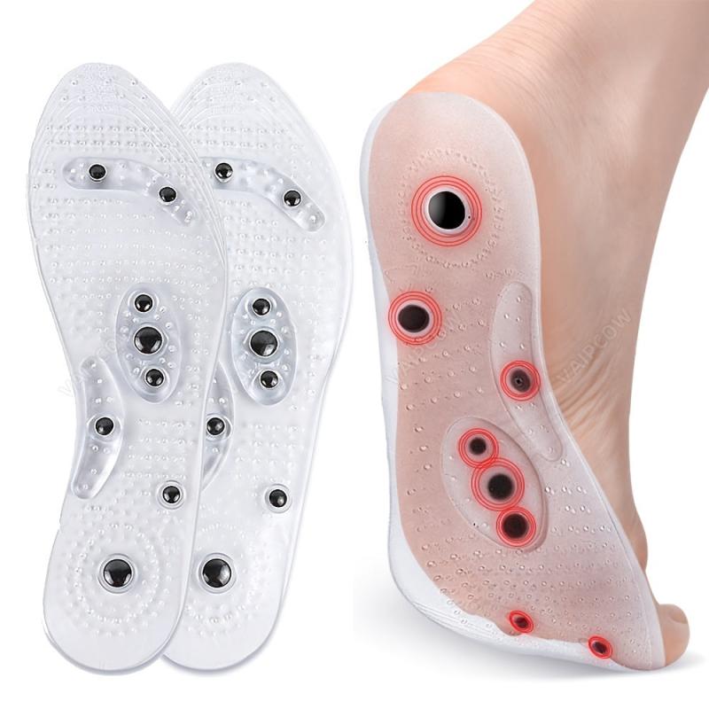 Acupressure Magnetic Massage Insoles Men Women Foot Massager Shoe Pad