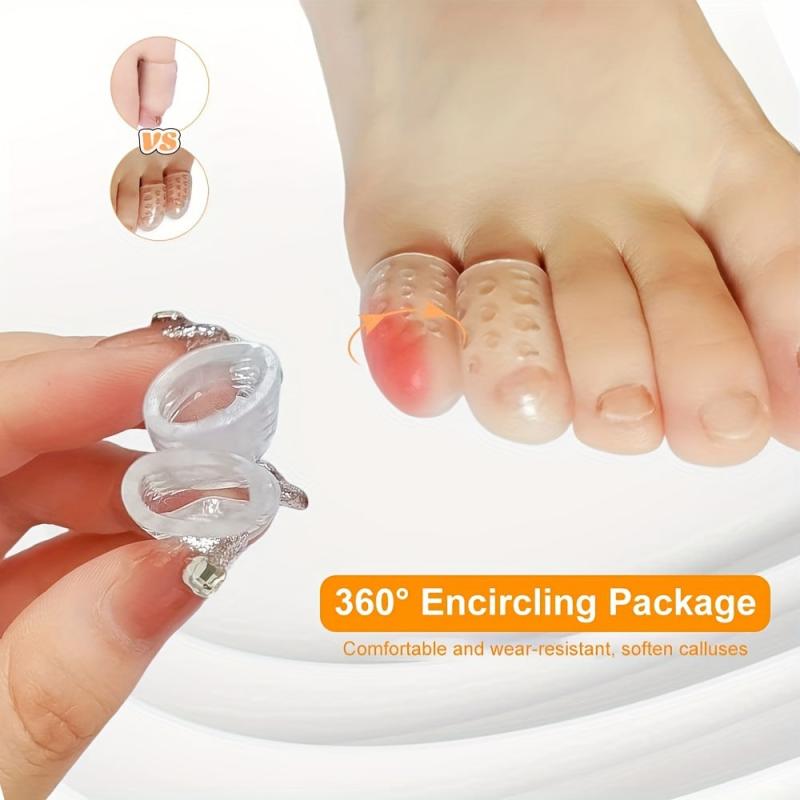 Silicone Toe Protector Separated Toes Breathable Anti-abrasion Anti-sweat 20pcs