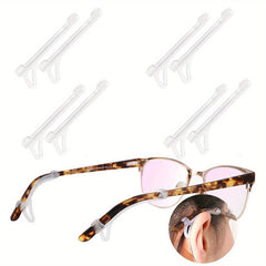 8pcs Anti-slip Glasses Sleeves Ear Pad Silicone Hooks