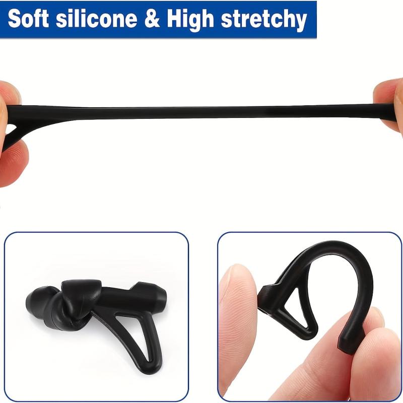 8pcs Anti-slip Glasses Sleeves Ear Pad Silicone Hooks
