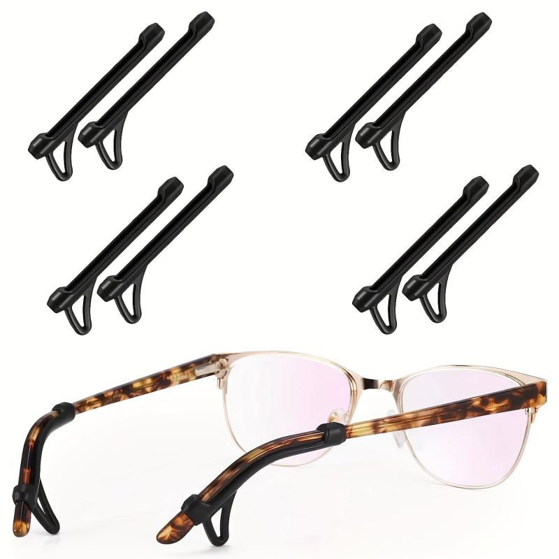 8pcs Anti-slip Glasses Sleeves Ear Pad Silicone Hooks