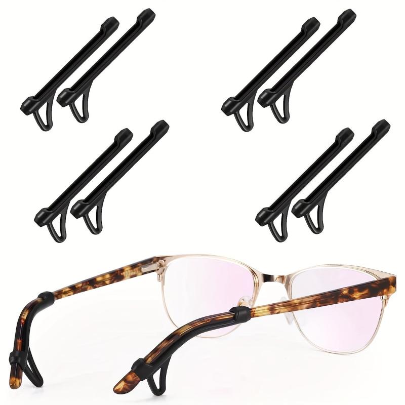 8pcs Anti-slip Glasses Sleeves Ear Pad Silicone Hooks