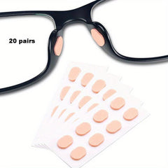 20 Pair Eyeglass Nose Pads Soft Foam Self Adhesive Anti Slip Glasses Nose Pads