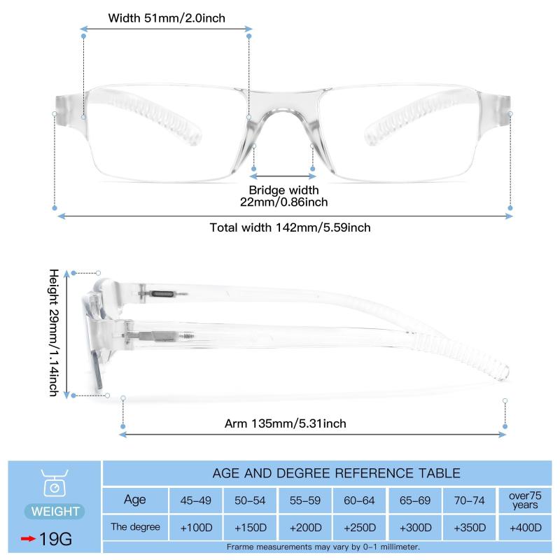 Clear Reading Glasses Light Blocking Computer Eyewear Frame