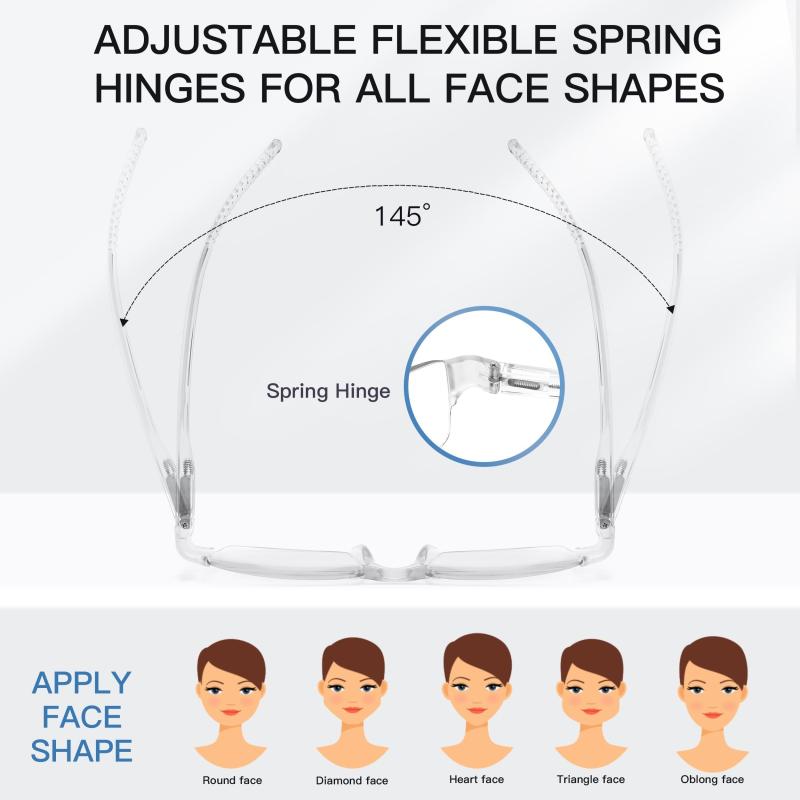 Clear Reading Glasses Light Blocking Computer Eyewear Frame