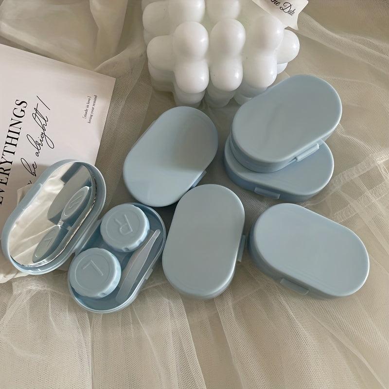 1pc Solid Portable Lens Case Duplex Lens Case
