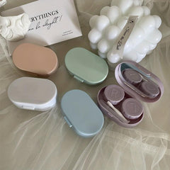 1pc Solid Portable Lens Case Duplex Lens Case