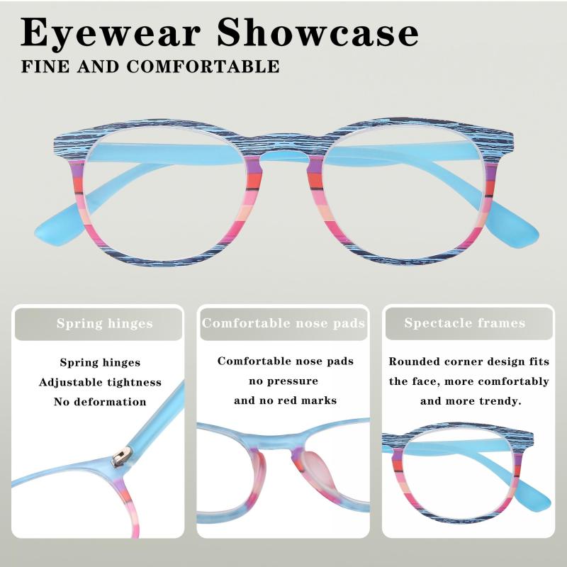 Wood Grain Oval Reading Glasses for Men & Women 1.00-3.50