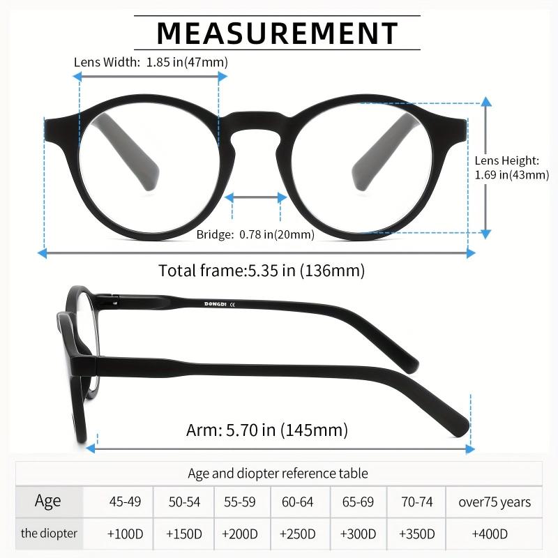 Retro Light Blocking Reading Glasses UV Filter Computer Eyeglasses Round Shape